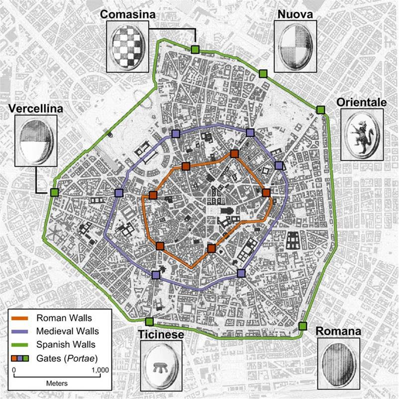 La storia Milano nelle tracce di mura e fossati